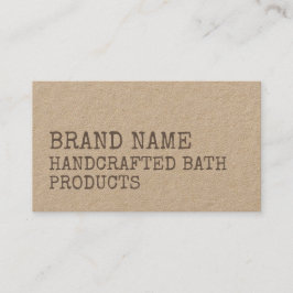 Tarjeta De Visita Rústico Vintage simple Kraft hecho a mano