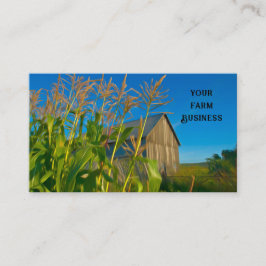 Tarjeta De Visita Rústico y antiguo granero azul Verde Granja