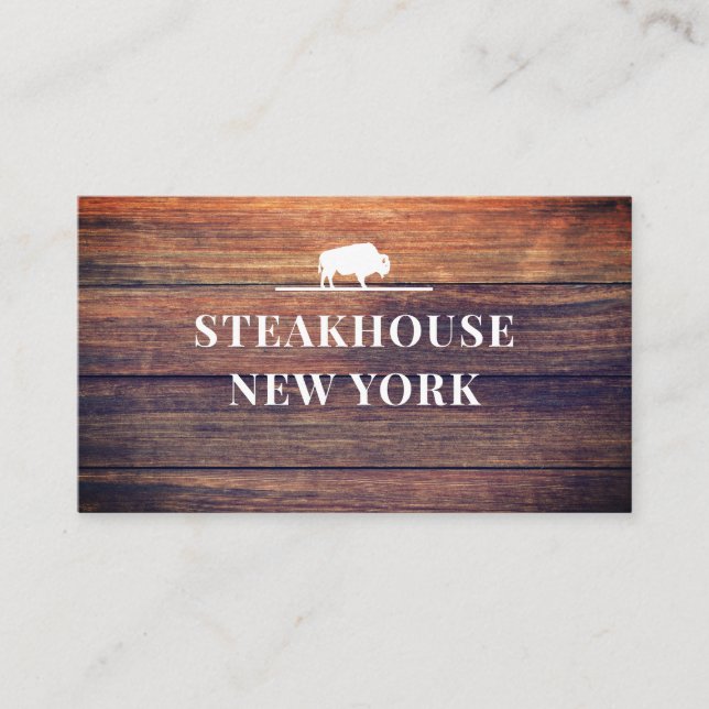 Tarjeta De Visita Rustikal/Holz Professionelle (Anverso)