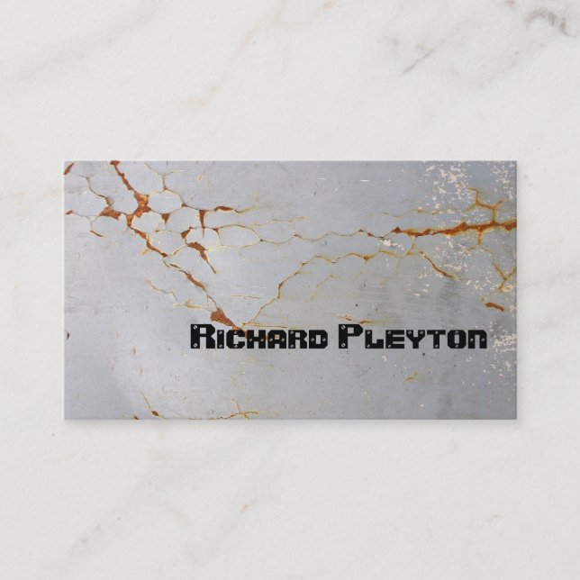 Tarjeta De Visita Rusto pintado, corroído metalizado, personalizado  (Anverso)