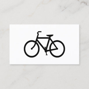 Tarjeta De Visita Ruta de Bicicleta Negra