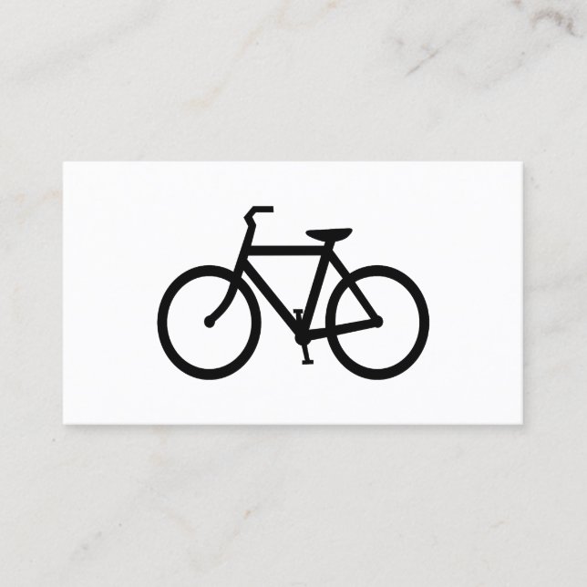 Tarjeta De Visita Ruta de Bicicleta Negra (Anverso)