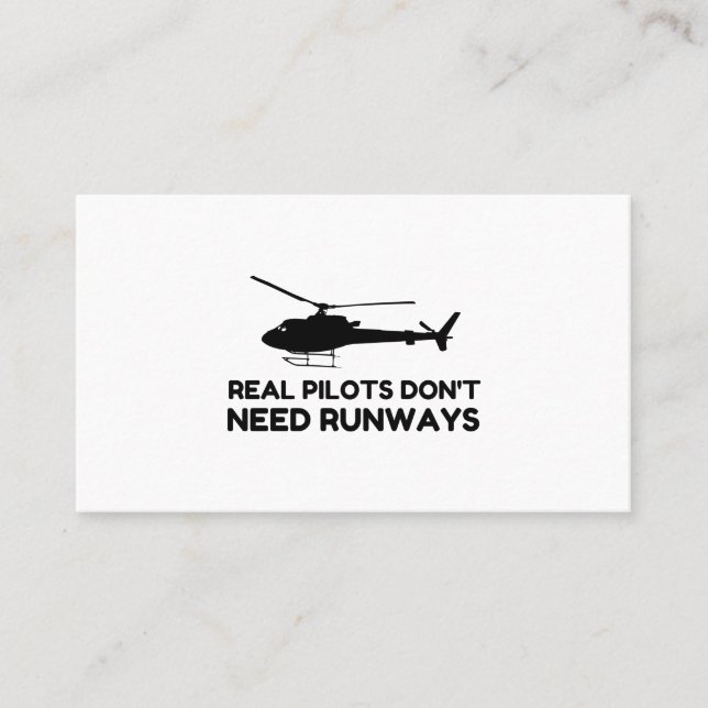 Tarjeta De Visita Rutas de PILOTO del helicóptero (Anverso)