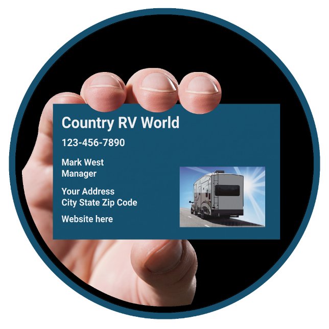 Tarjeta De Visita RV Motorhome Sales Broker (Subido por el creador)