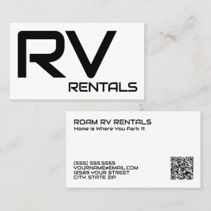 Tarjeta De Visita 🚐 RV Rentals Personalizado QR