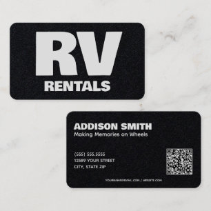 Tarjeta De Visita RV Rentals Personalizado QR Premium