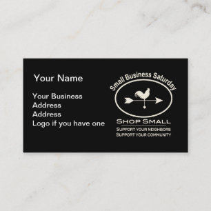 Tarjeta De Visita Sábado de Pequeña Empresa Ivory Weathervane