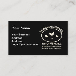 Tarjeta De Visita Sábado de Pequeña Empresa Ivory Weathervane