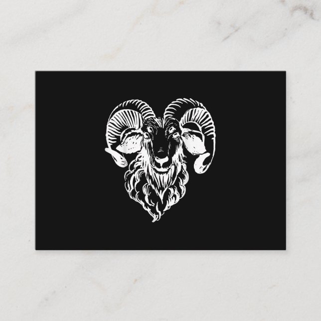 Tarjeta De Visita Sabbatic Baphomet Goat Evil Satanic (Anverso)