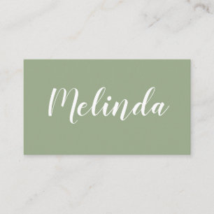 Tarjeta de visita sabia simple moderna minimalista