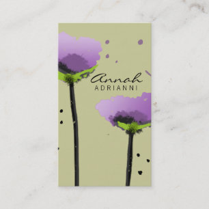 Tarjeta De Visita sabio de la lavanda el de la amapola