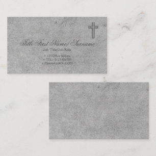 Tarjeta De Visita Sacerdote católico Iglesia cristiana fe en cualqui