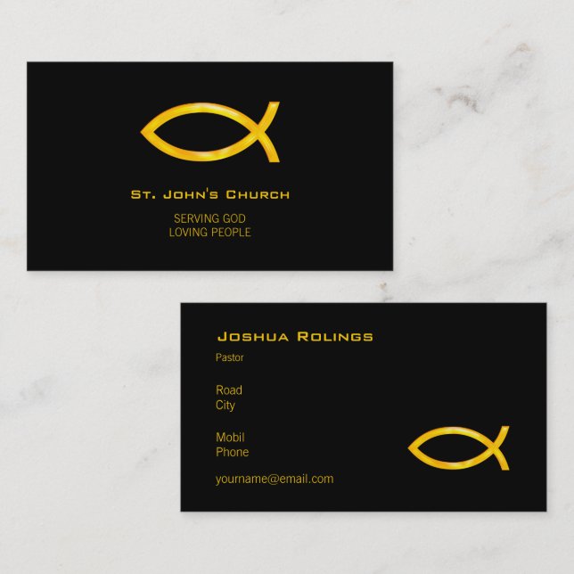 Tarjeta De Visita Sacerdote del pastor el | del cristiano el | (Anverso / Reverso)