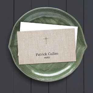 Tarjeta De Visita Sacerdote o pastor crucifijo