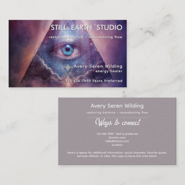 Tarjeta De Visita Sacred Axis | Third Eye Design (Anverso / Reverso)