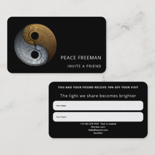 Tarjeta De Visita Sacred Balance Símbolo Yin Yang