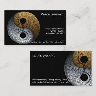 Tarjeta De Visita Sacred Balance Símbolo Yin Yang