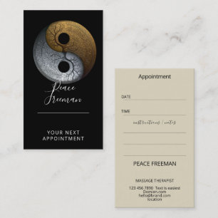 Tarjeta De Visita Sacred Balance   Símbolo Yin Yang