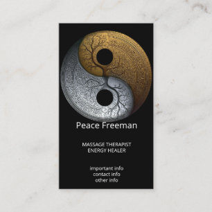Tarjeta De Visita Sacred Balance Símbolo Yin Yang