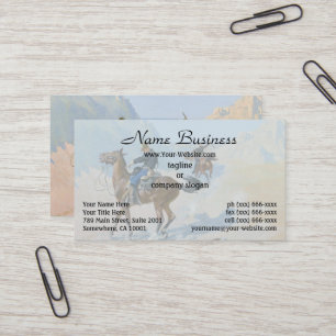 Tarjeta De Visita Sacrificio Militar Frederic Remington (La Emboscad