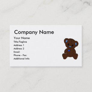 Tarjeta De Visita Sad Blue Teddy Bear