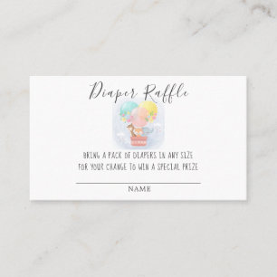 Tarjeta De Visita Safari Animal Diaper Raffle Baby Shower
