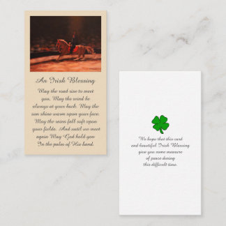 Tarjeta De Visita Safely Home Memorial Circus Act Prayer Card