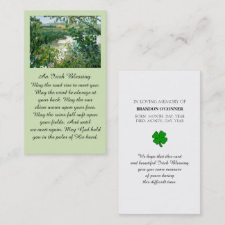 Tarjeta De Visita Safely Home Memorial Irish Blessing Prayer Card