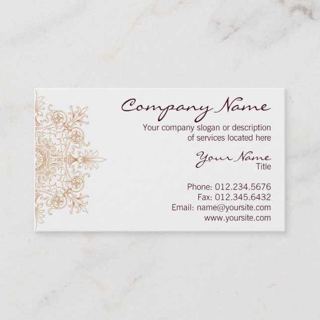 Tarjeta De Visita Saffron (Anverso)