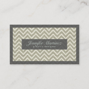 Tarjeta De Visita Sage Greem White Chevron Pattern Lingua look