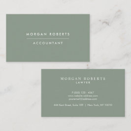 Tarjeta De Visita Sage Green Accountant Lawyer o Professional
