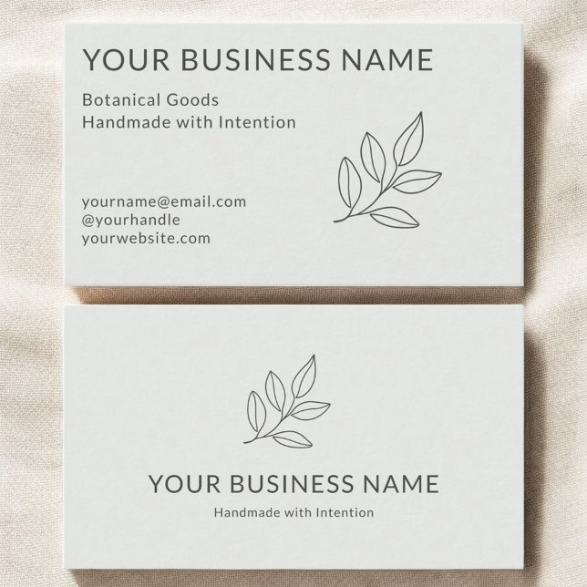 Tarjeta De Visita Sage Green Botanical Minimalist Small (Subido por el creador)