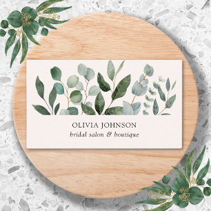 Tarjeta de visita Sage Green Eucalyptus Greenery L