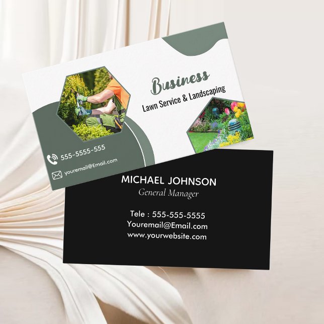 Tarjeta De Visita Sage Green Lawncare & Landscaping Service (Sage Green Lawncare & Landscaping Service Business Card)