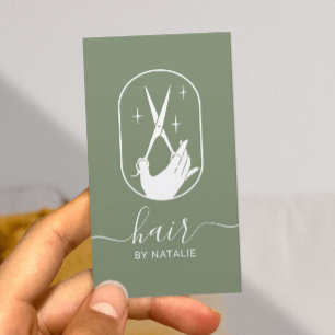Tarjeta De Visita Sage Green Salon
