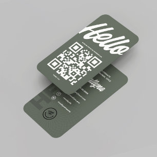TARJETA DE VISITA SAGE PROFESIONAL MODERNA HOLO LOGO VERDE
