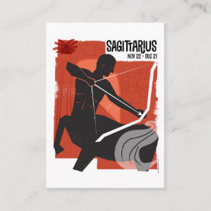 Tarjeta De Visita Sagitario el Arquero Zodiaco