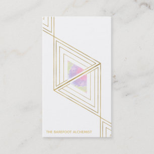 Tarjeta De Visita *~* Sagrada Geometría Boho de Oro Triángulos Alq