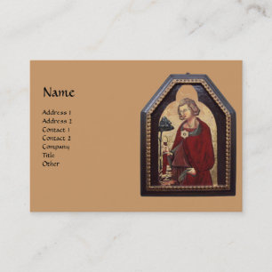 TARJETA DE VISITA SAINT GALGANO / LEYENDA DE LA ESPADA EN LA ROCA