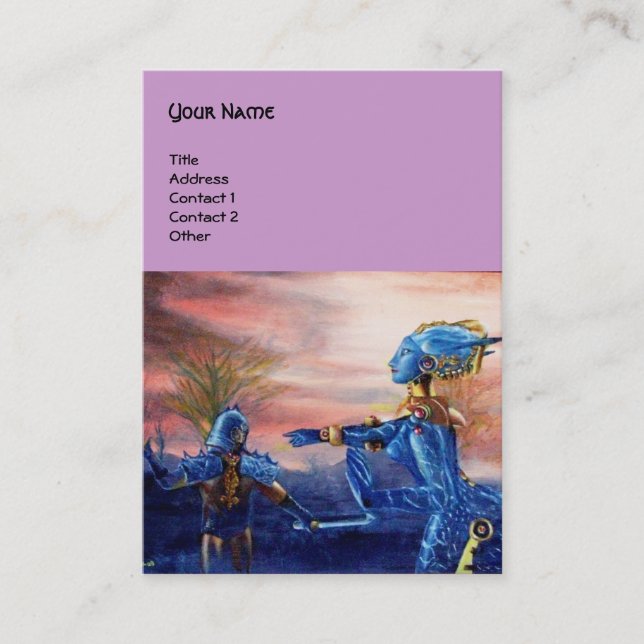 TARJETA DE VISITA SAINT GEORGE Y ALIEN DRAGON (Anverso)