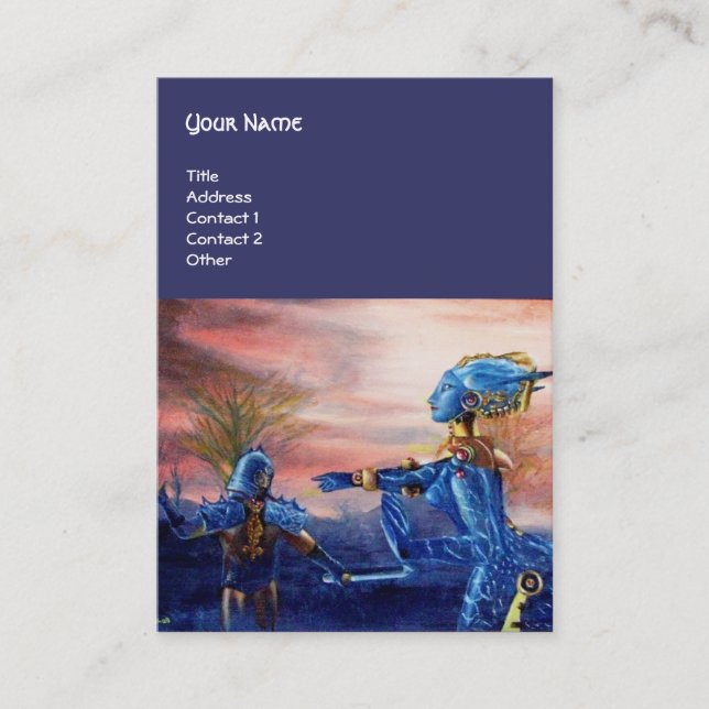 TARJETA DE VISITA SAINT GEORGE Y ALIEN DRAGON (Anverso)