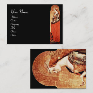 Tarjeta De Visita SAINT MARY MAGDALENE, Oro, Rojo, Negro