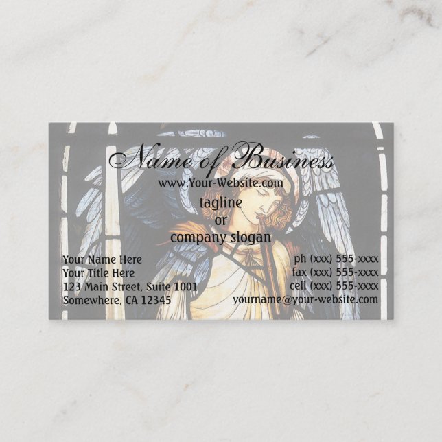 Tarjeta De Visita Saint Michael (vidrio manchado) por Burne Jones (Anverso)