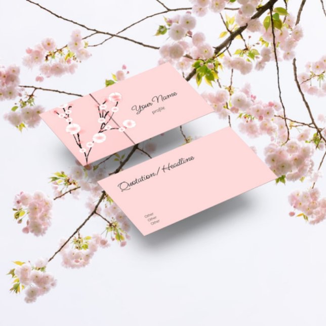 Tarjeta De Visita Sakura moderna (Subido por el creador)