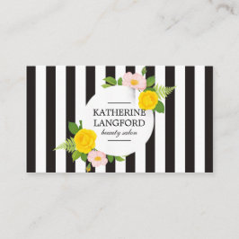 Tarjeta De Visita Sala de belleza floral minima Suite Business