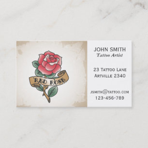 Tarjeta De Visita Sala del tatuaje del artista de la tinta del