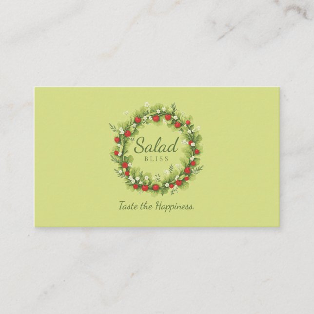 Tarjeta De Visita Salad Bliss (Anverso)