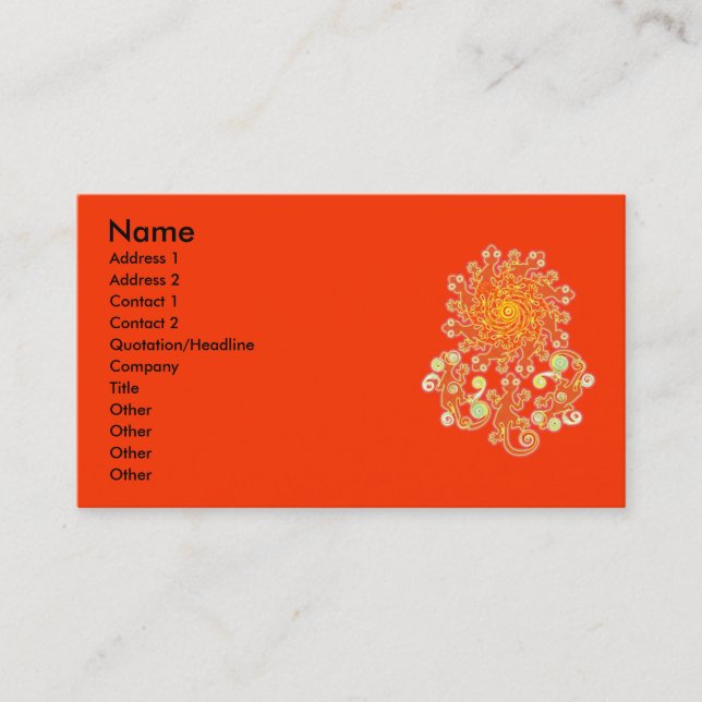 Tarjeta De Visita Salamander (Anverso)