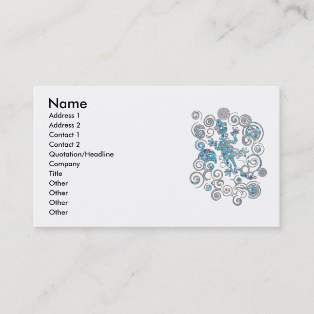 Tarjeta De Visita Salamander (Anverso)