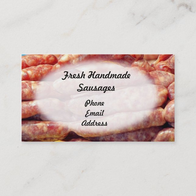 Tarjeta De Visita Salchichas naturales frescas (Anverso)